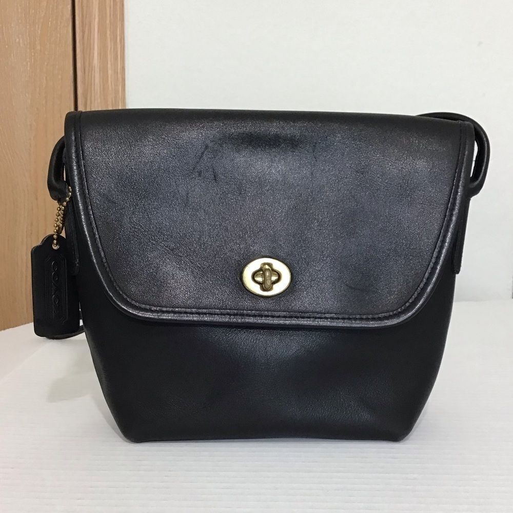 Coach Black Leather Crossbody Bag